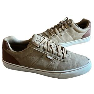 BASS MEN BOAT SHOE SNEAKER SZ 11 VEGAN CASUAL ATHLETIC BOATING TAN